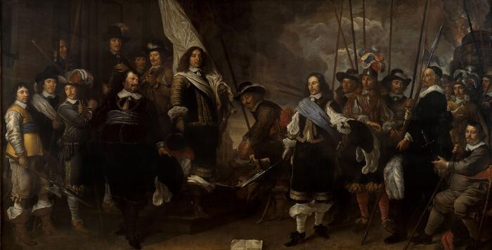 Govert flinck Schutters van de compagnie van kapitein Joan Huydecoper en luitenant Frans Oetgens van Waveren bij het sluiten van de Vrede van Munster